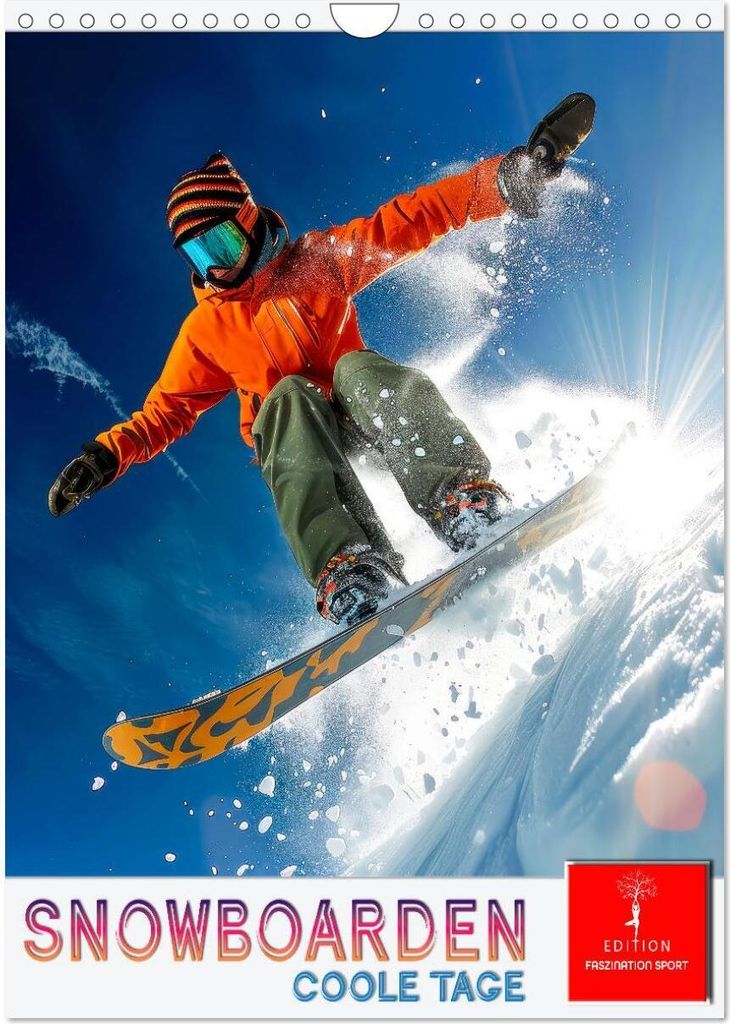 Snowboarden - coole Tage (Wandkalender 2026 DIN A4 hoch), CALVENDO Monatskalender