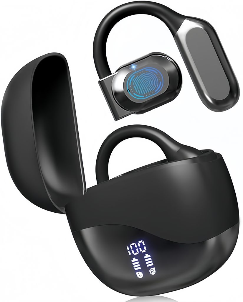 KI-Echtzeit-Übersetzung Headset – 144 Sprachen,In-Ear Kopfhörer, kompatibel mit iPhone & Android, Reise/Arbeit/Studium, Schwarz