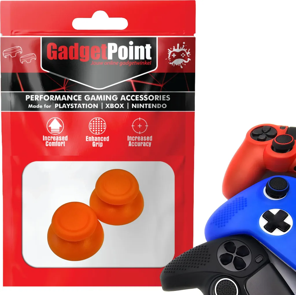 Copri Analogici Controller PS5 Xbox - Grip Antiscivolo Arancio