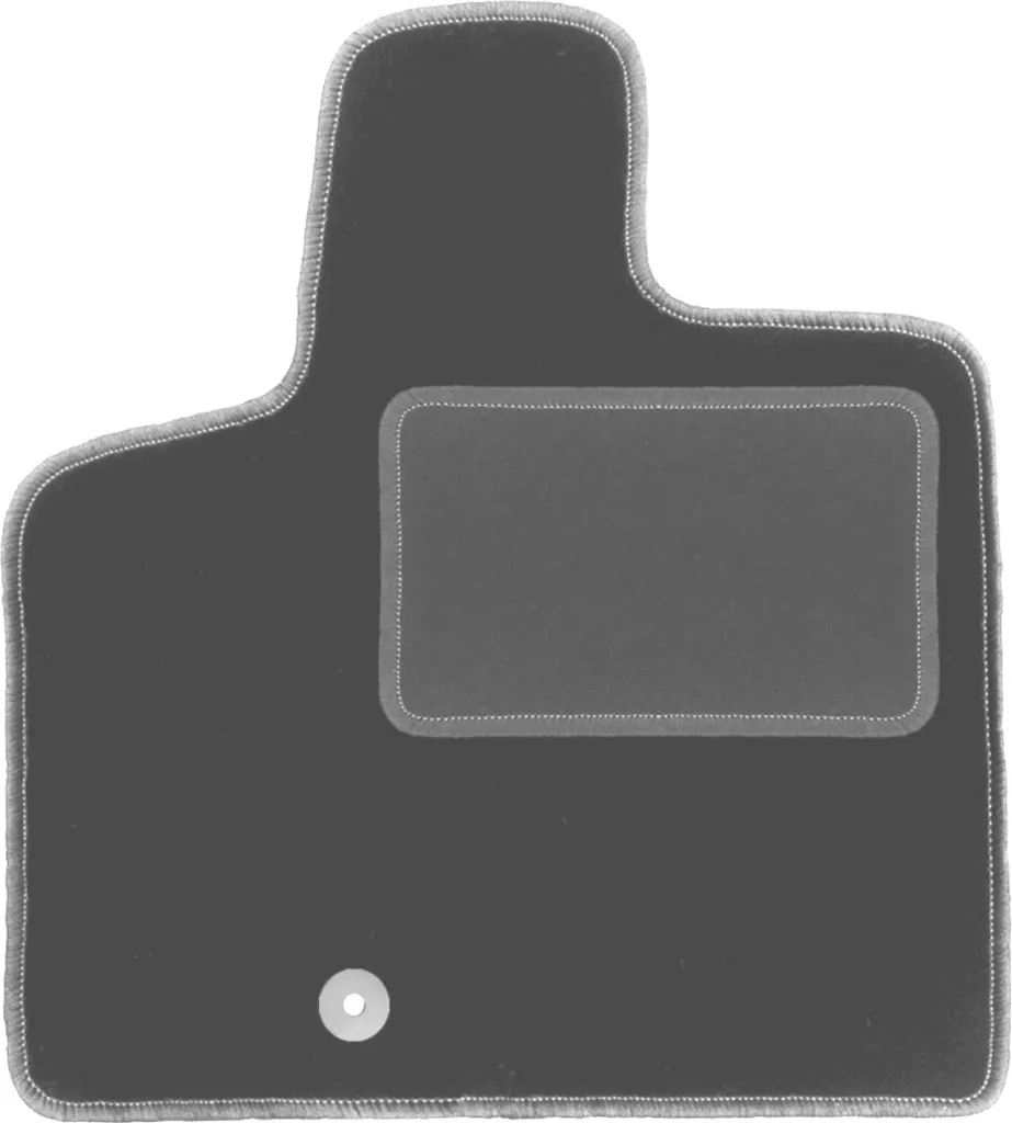 Tappetino conducente in velluto grafite compatibile con Dodge Caravan IV (2008-2016, 7 posti) – con fissaggi – su misura
