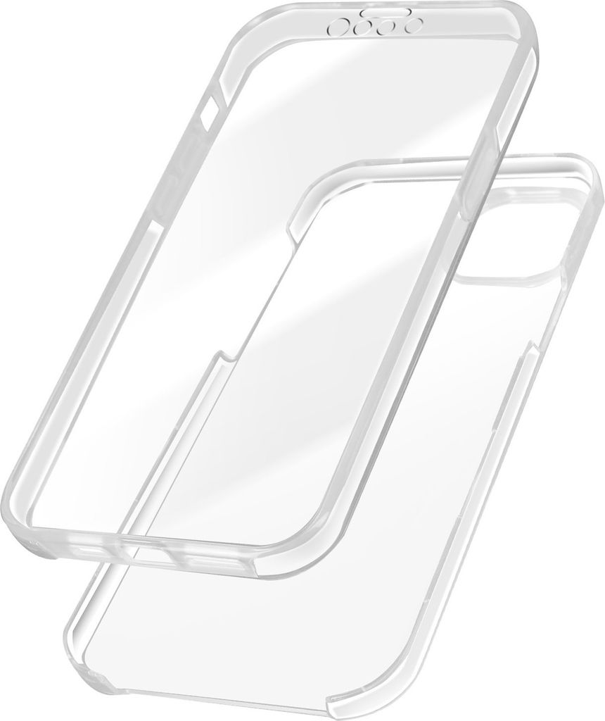 Avizar, Rundumhülle weich vorn hart hinten für iPhone 14 Plus, Transparent