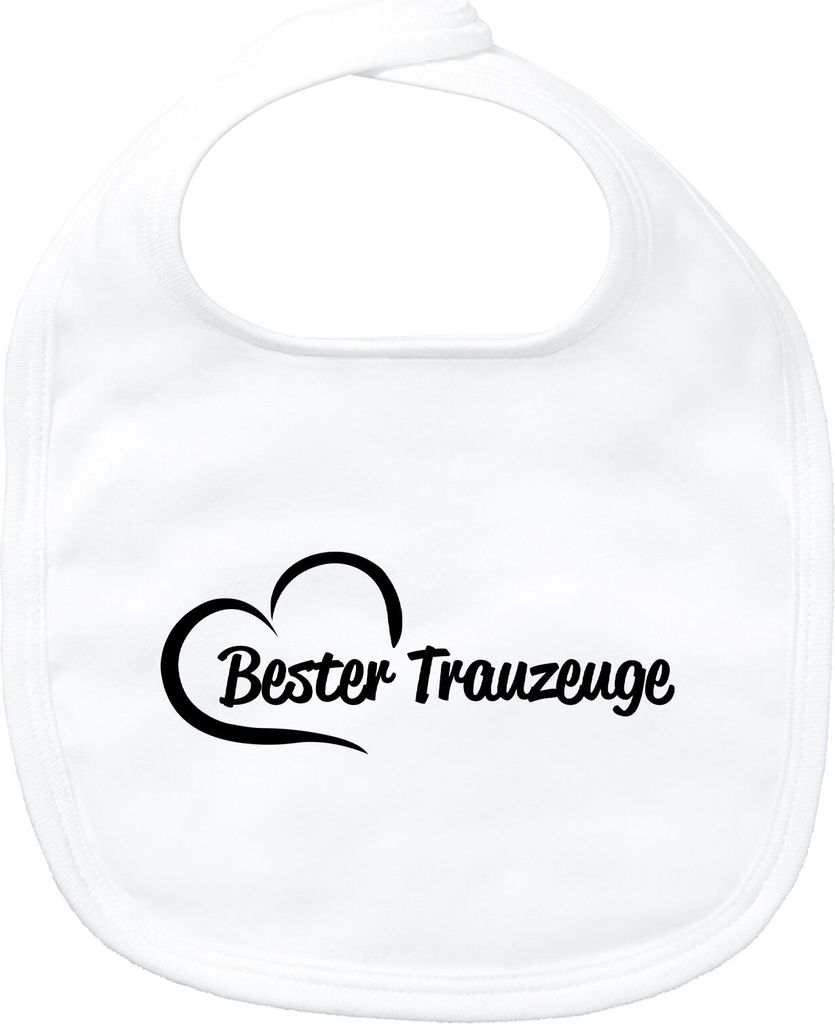 Huuraa Baby Lätzchen Bester Trauzeuge Herz White Klettverschluss Baumwolle Latz Geschenkidee