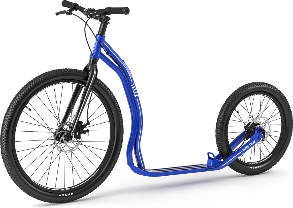 Yedoo Trexx Disc Alloy Roller Scooter Tretroller / Dogscooter - für Erwachsene und Teenager, bis 150 kg, mit Luftreifen 26/20, Scheibenbremsen und...