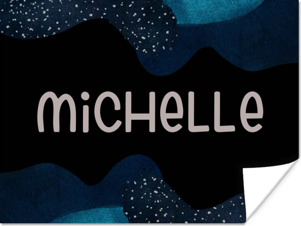 MuchoWow Poster Michelle - Pastell - Mädchen 80x60 cm - Kunst für zu Hause