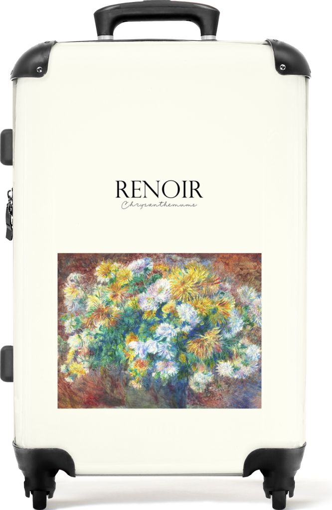 NoBoringSuitcases.com Großer Koffer - Kunst - Vintage - Renoir - Blumen - Alte Meister - Kombinationsschloss TSA - Hartschalen Trolley 4 Rollen ...
