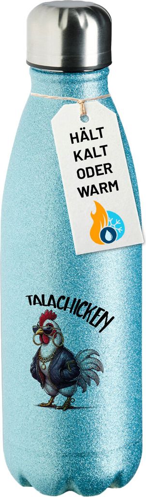 Huuraa Trinkflasche Talachicken Meme Talahon 500ml Blue Edelstahl Wasserflasche Trinkflasche Geschenkidee
