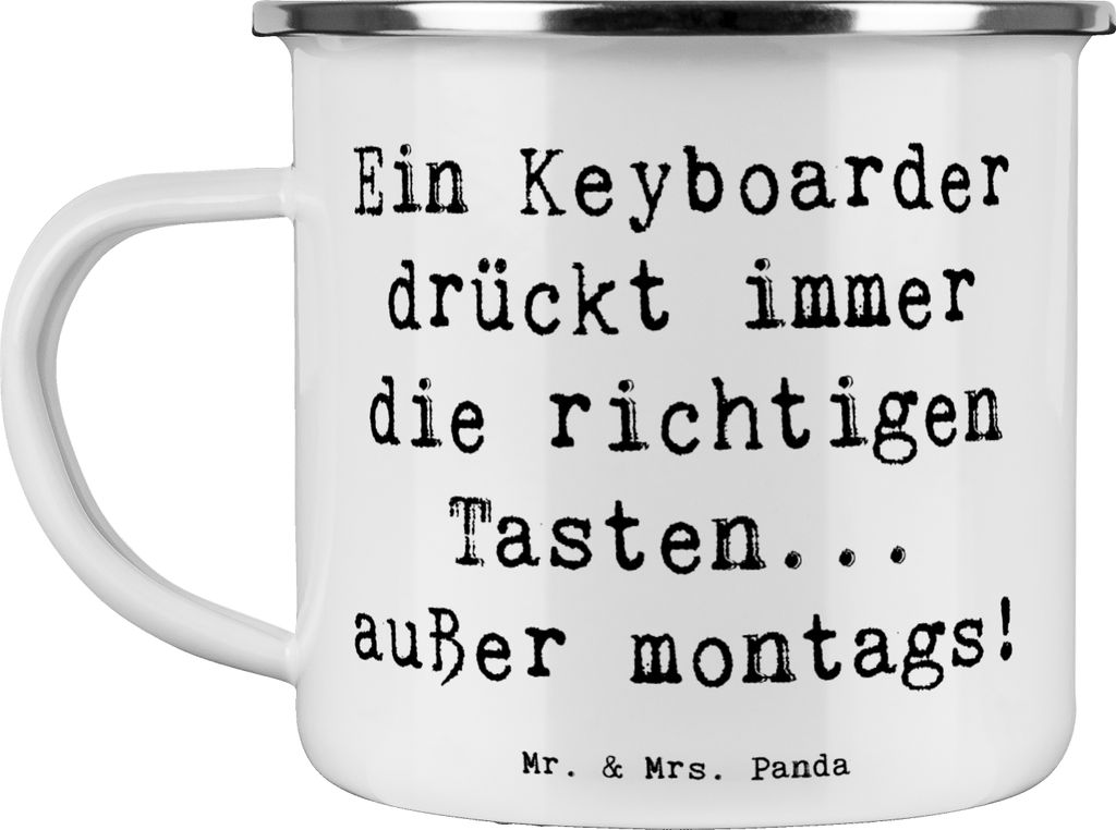 Mr. & Mrs. Panda Pott Spruch Keyboarder Fehler - Weiß - Geschenk, Sequenzer, Haferl, Musiker, Musik, becher emaille, Klaviere, Keyboard, Instrumen...