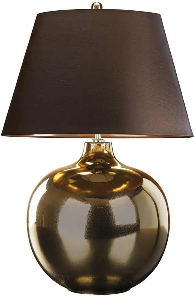 Lampe de table Ottoman Elstead en porcelaine bronze métallisé 1xE27