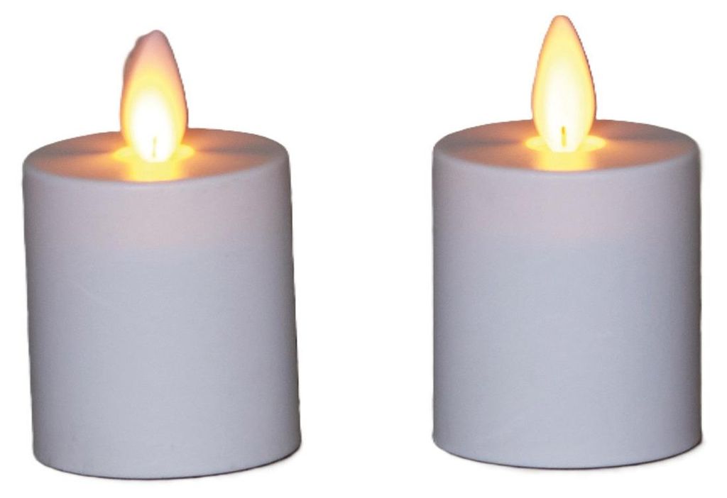 Coen Bakker candele LED bianche set di 2 4,5x8cm fiamma Immagine del prodotto 