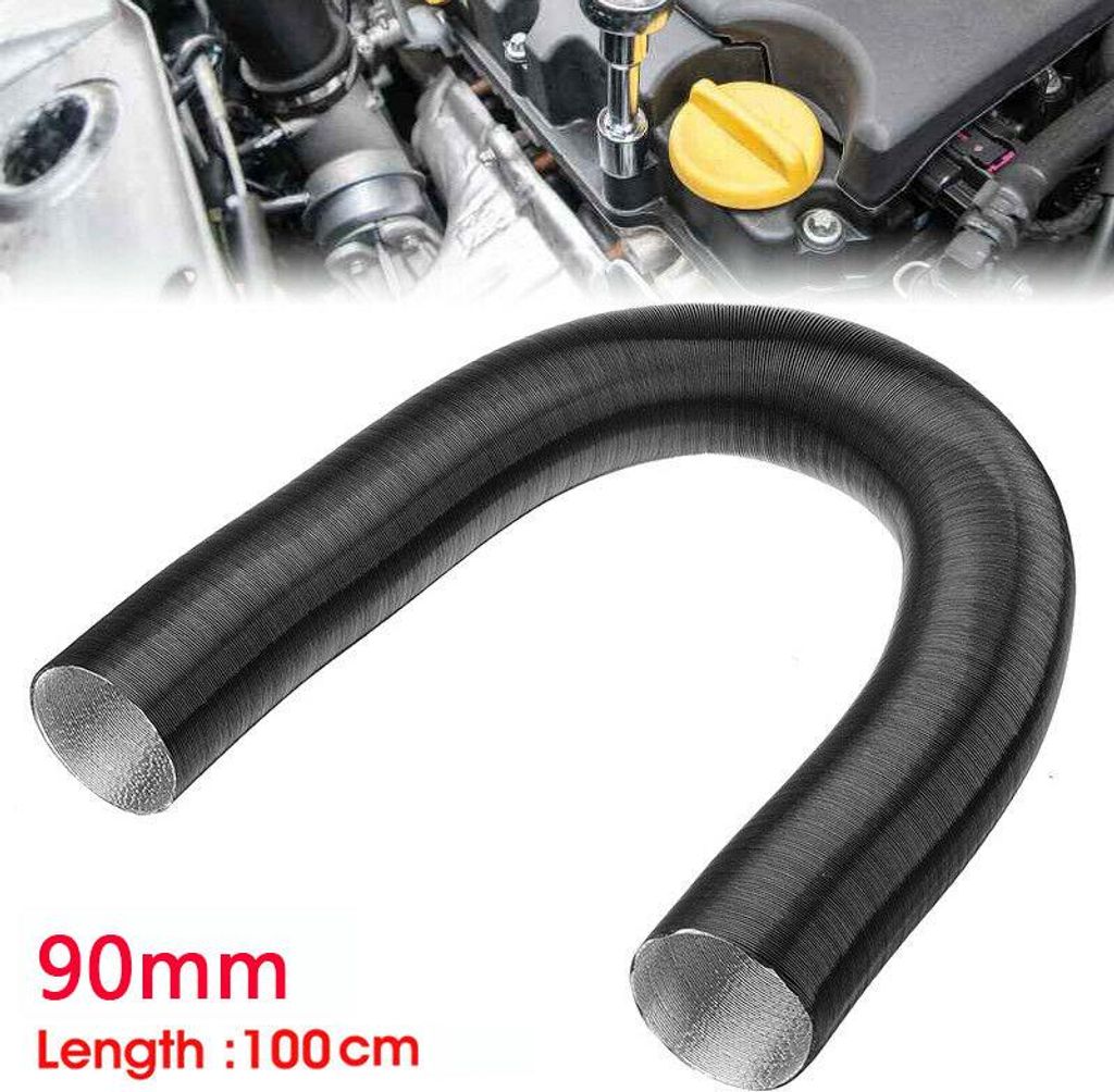 1 kus 90mm potrubí pro přívod čerstvého vzduchu, flexibilní Obrázek produktu 