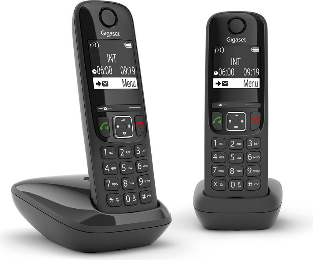 Gigaset AS690 Duo, Telefon analogowy/DECT, Zestaw Zdjęcie produktu 