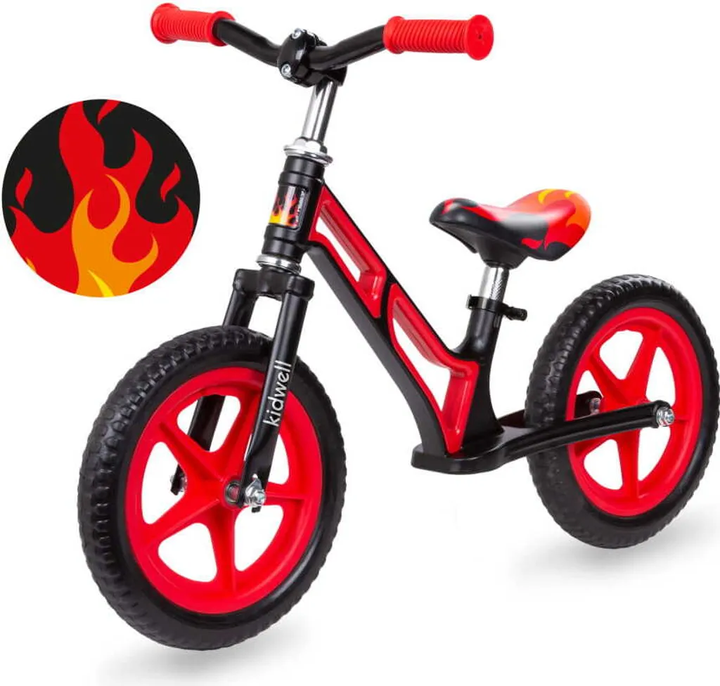 Vélo d'Équilibre Kidwell Comet Rouge - Cadre Magnésium Ultra Léger 12"