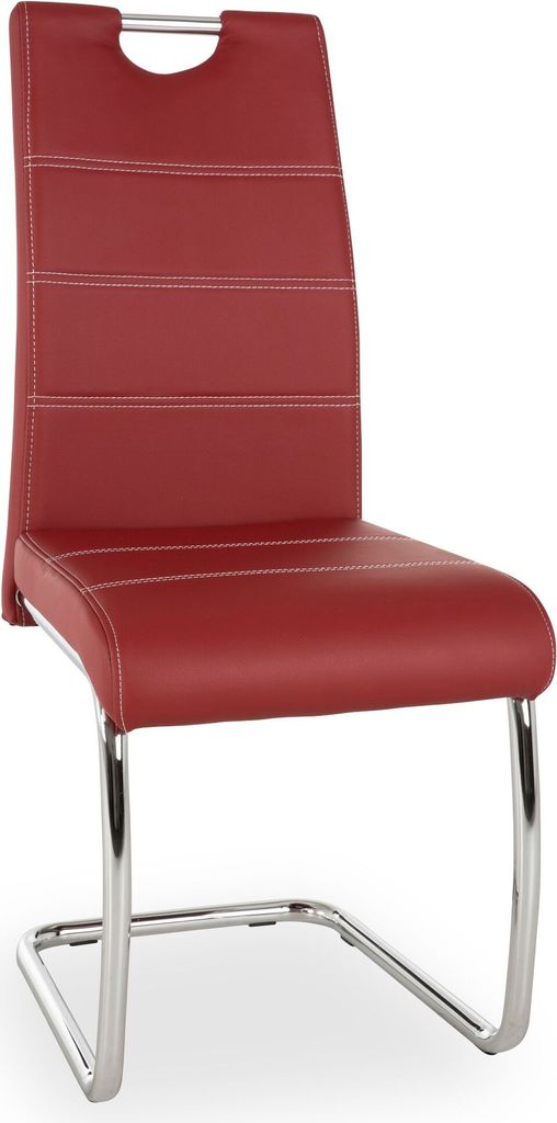Freischwinger HARPER HANDA BHT 43x98x59 cm rot Polsterstuhl Produktbild 
