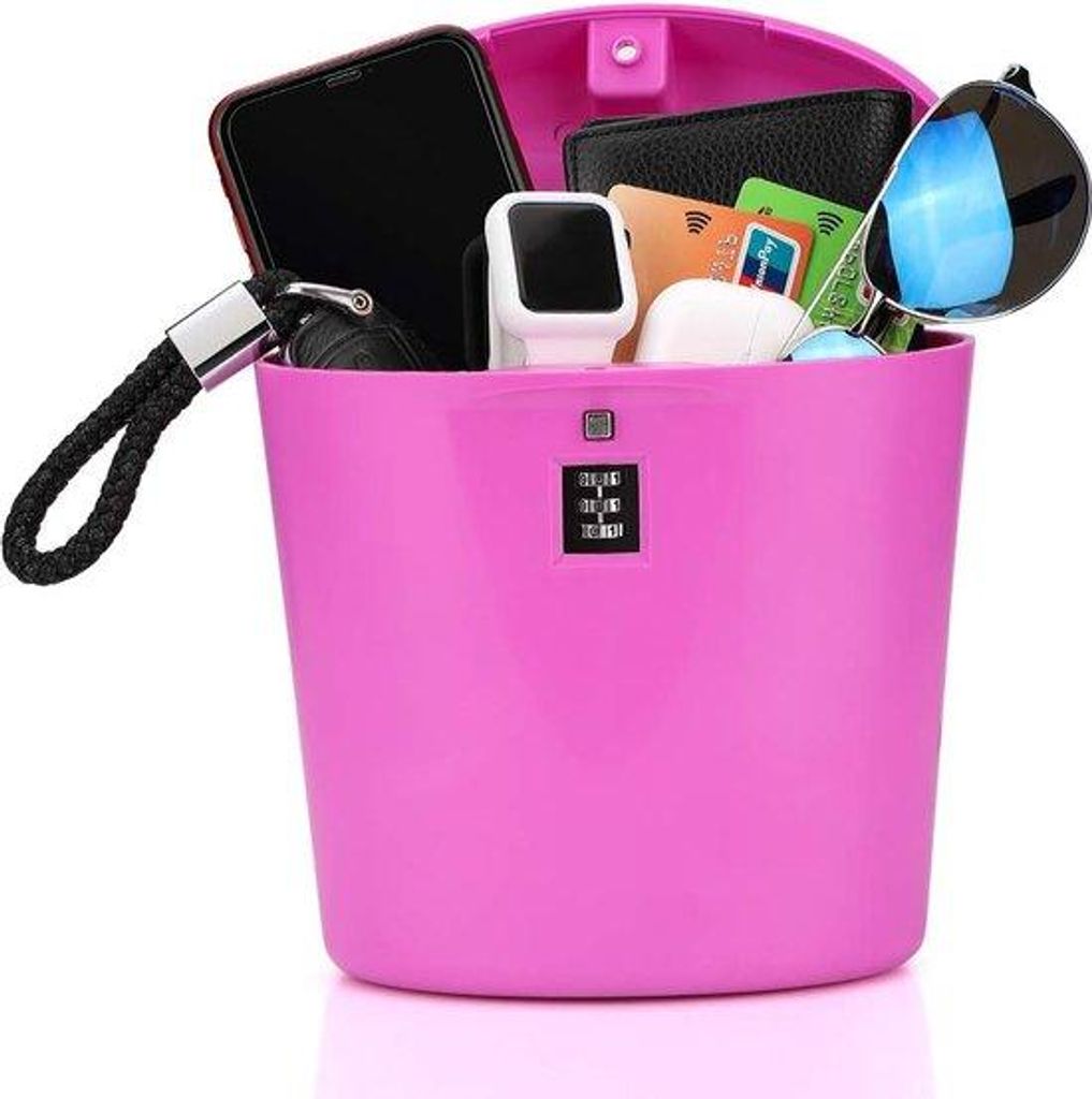Portable Sicherheitsbox, tragbare Sicherheitsfachtasche, mobile Reiseklammer & Strandfach mit Ziffernschloss für Strand, Camping, Sport, Reisen, E...