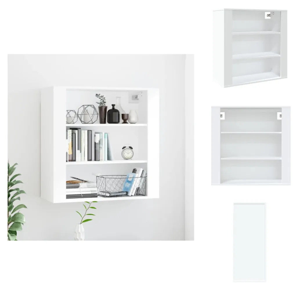 Mobile Pensile Bianco vidaXL 80x33x80 cm - Credenza Moderna a Muro