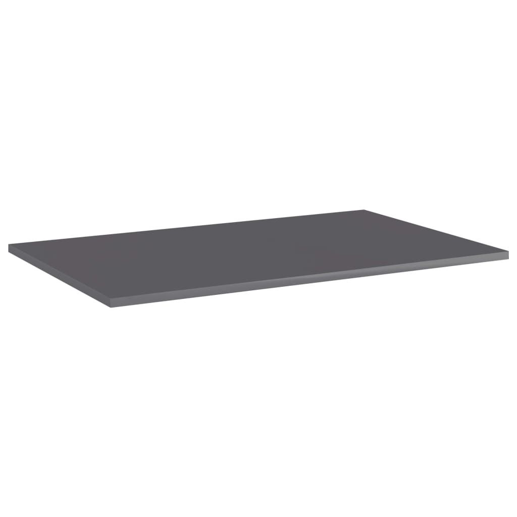 vidaXL Bücherregal-Bretter 8 Stk. Hochglanz-Grau 80x50x1,5 cm