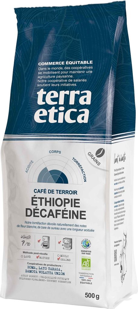 KAWA ZIARNISTA BEZKOFEINOWA ARABICA 100 % ETIOPIA FAIR Zdjęcie produktu 