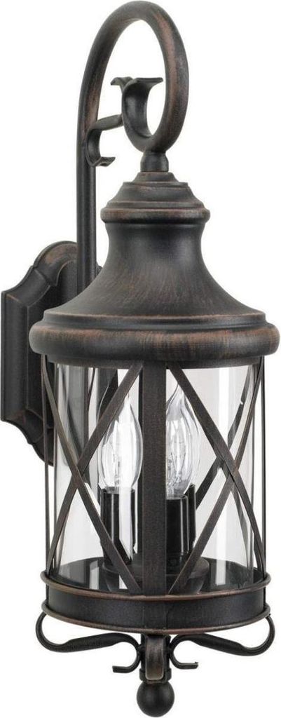 Casa Padrino Barock Außenwandleuchte Antik Braun 19 x 26 x H. 55 cm - Barock Außenlaterne