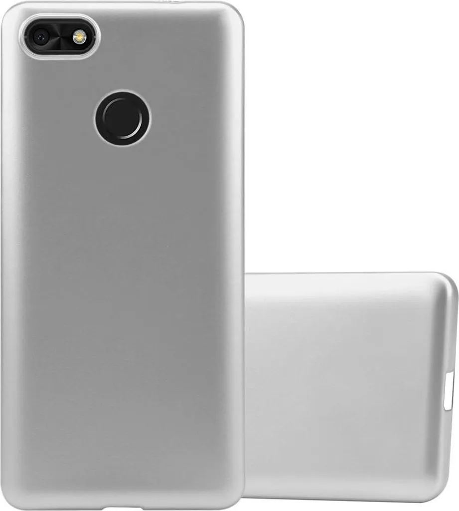 Cover Huawei Y6 PRO 2017 Argento Cadorabo | Custodia TPU Effetto Metallo