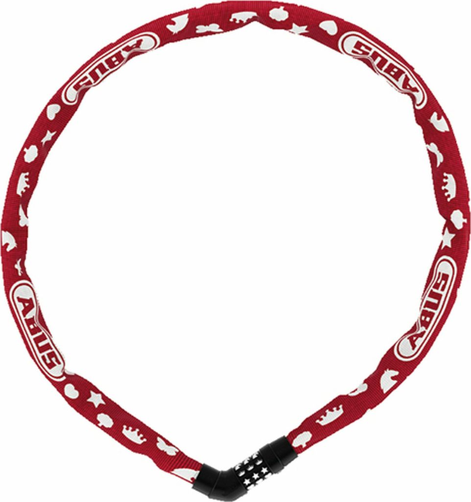 Řetěz 4804C Symboly, D = 75 cm, Ø = 4 mm, červený, Abus, Obrázek produktu 