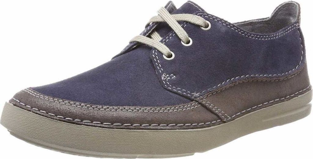Clarks Gosler Edge Herren Leder navy blau Halbschuhe 40