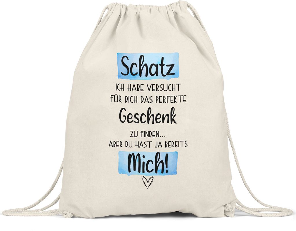 Schatz Geschenk Turnbeutel Gymsack Mit Spruch Ehemann Freund Partner Humor Sarkasmus Geschenkidee