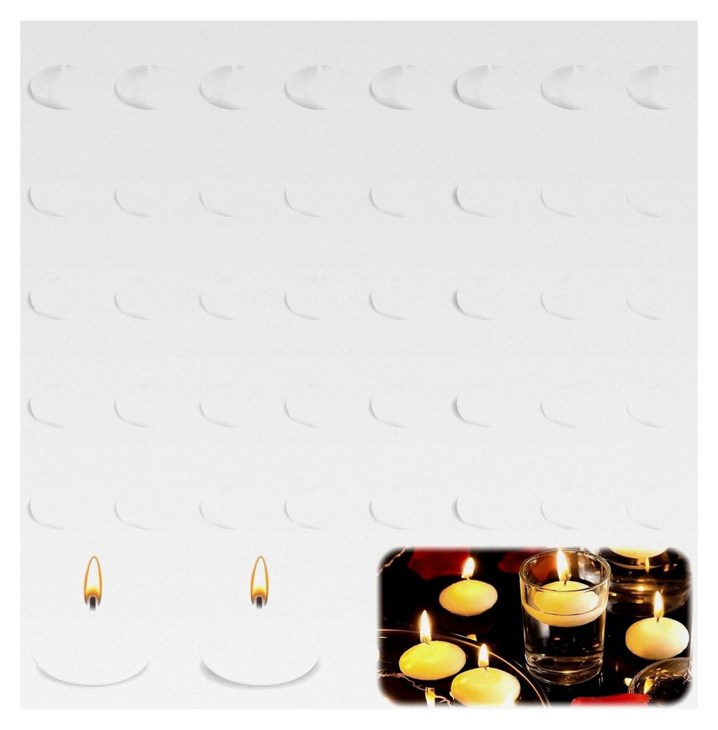 Schwimmkerzen Weiß Rauchfrei Duftneutral: 42 Stück Schwimmende Kerzen 3,7x1,6cm, Dekorative Unparfümierte Kerzen für Hochzeiten, Abendessen, We...