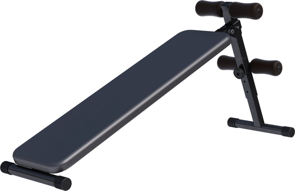 GORILLA SPORTS Sit Up Bank - Klappbar, 3-fach Verstellbarer Winkel und 4-fach Verstellbare Beinfixierung, bis 120kg Belastbar, aus Stahl - Baucht...