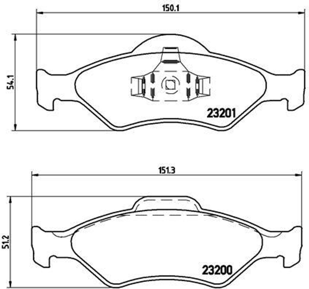 Brembo Bremsbelagsatz, Scheibenbremse Vorderachse P 24 054
