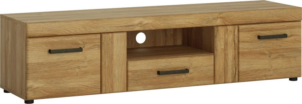 Cortina Schrank Grandson Eiche 157 cm breit mit 2 Türen, 1 Schublade, Softclose, Kabeldurchlass, Relinggriffen