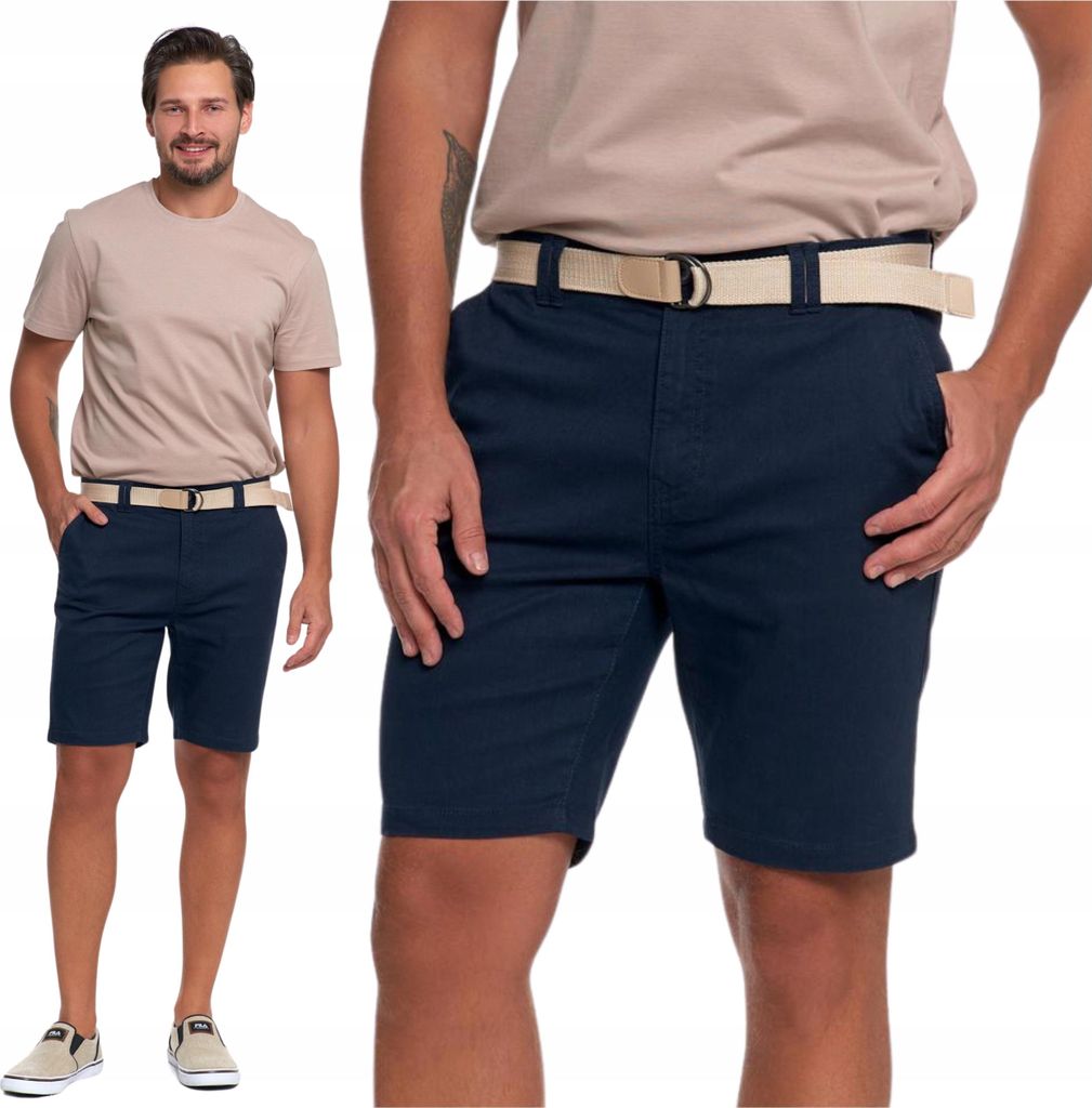 Herren Shorts Sommershorts mit Gürtel Elegant Modisch MORAJ XXL