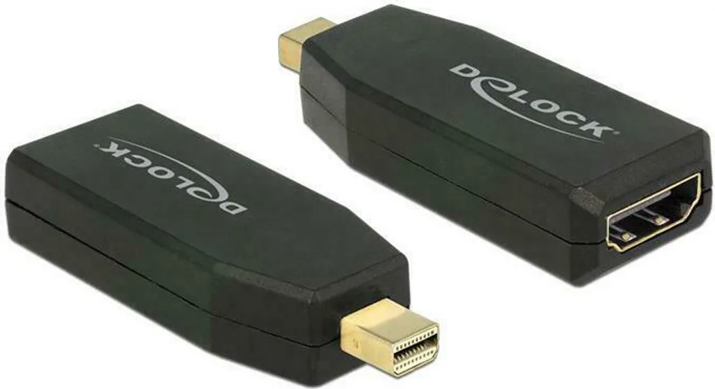 Delock 65581 - mini Displayport 1.2 - HDMI - Connettore maschio / connettore femmina - Nero