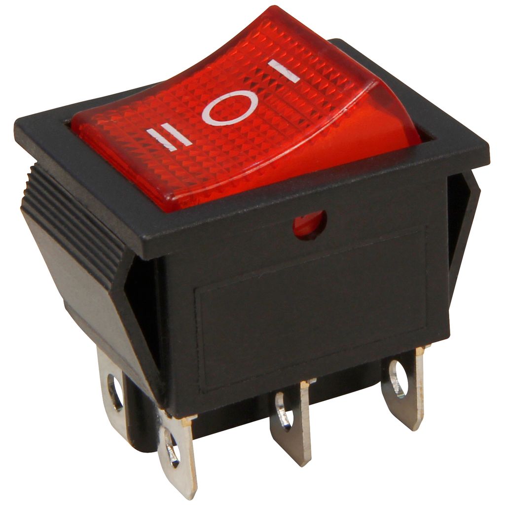 10x Wippenschalter 4 pin Rot Beleuchtet Wippschalter 6A/250V 10A/125V AC