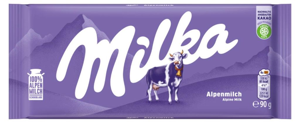 Milka 20670 Milka Alpenmilch Schokolade 90,0 g Immagine del prodotto 