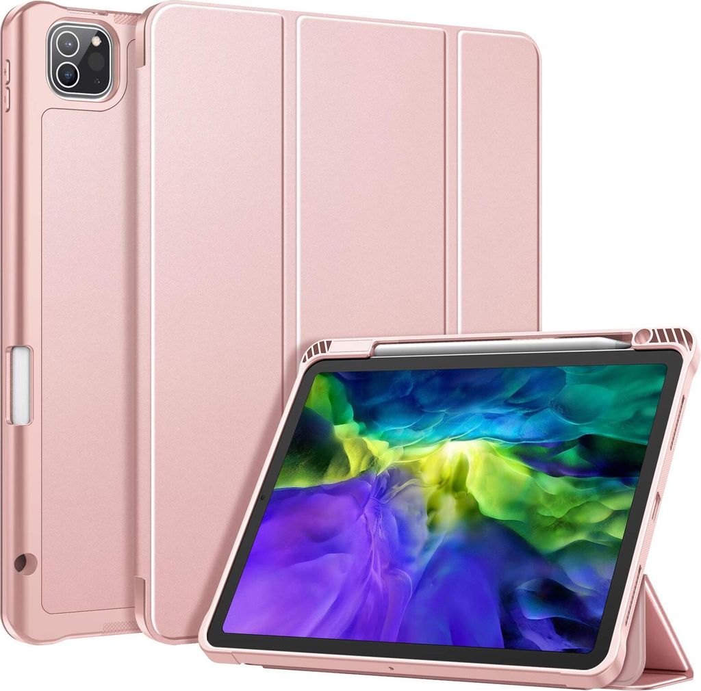 Fintie Hülle für iPad Pro 11 Zoll (2. und 1. Generation, Modell 2020/2018) mit Stifthalter, Soft TPU Rückseite Abdeckung Schutzhülle Intelligen...