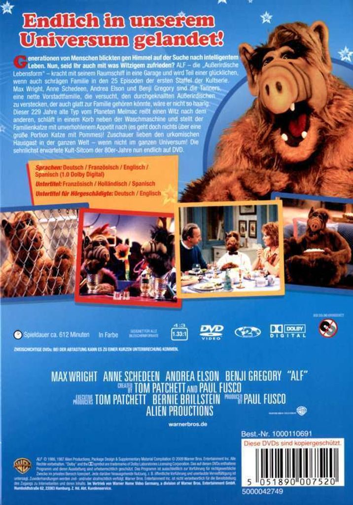 ALF - 1. sezóna (DVD) 4DVD *Vyradené! - WARNER HOME Obrázok produktu 2