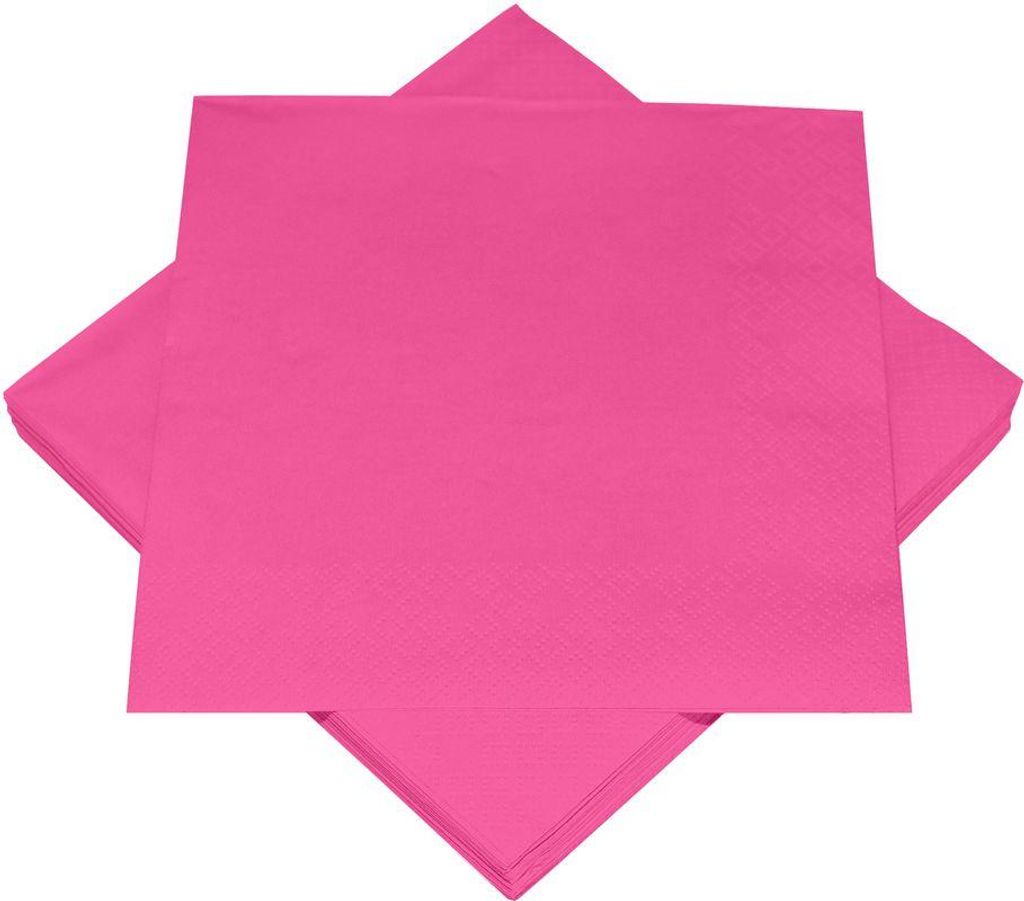 20 Servietten pink "uni"  33 x 33 cm Produktbild 