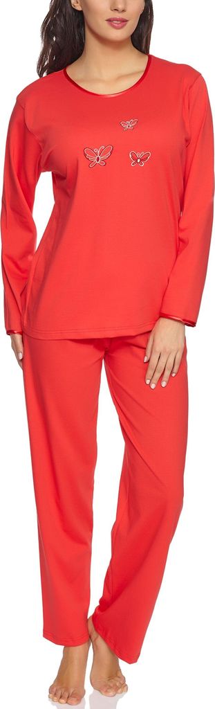 Merry Style Damen Langarm Schlafanzug 91LW1 (Coral (Langarm), 42 (Herstellergröße: XL))