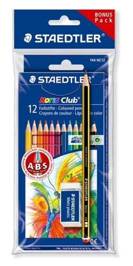 STAEDTLER Noris Club 144 sada - černá - modrá - bordó - Obrázek produktu 