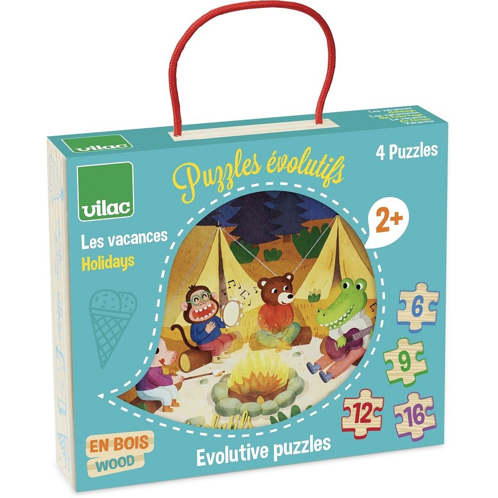 Vilac Holzpuzzle Abenteuer 4in1
