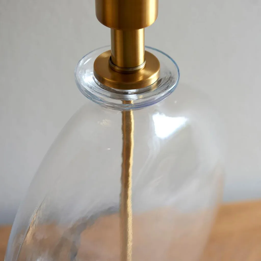 Lampe de table GIDEON Endon en verre transparent E27 60cm de hauteur - 6