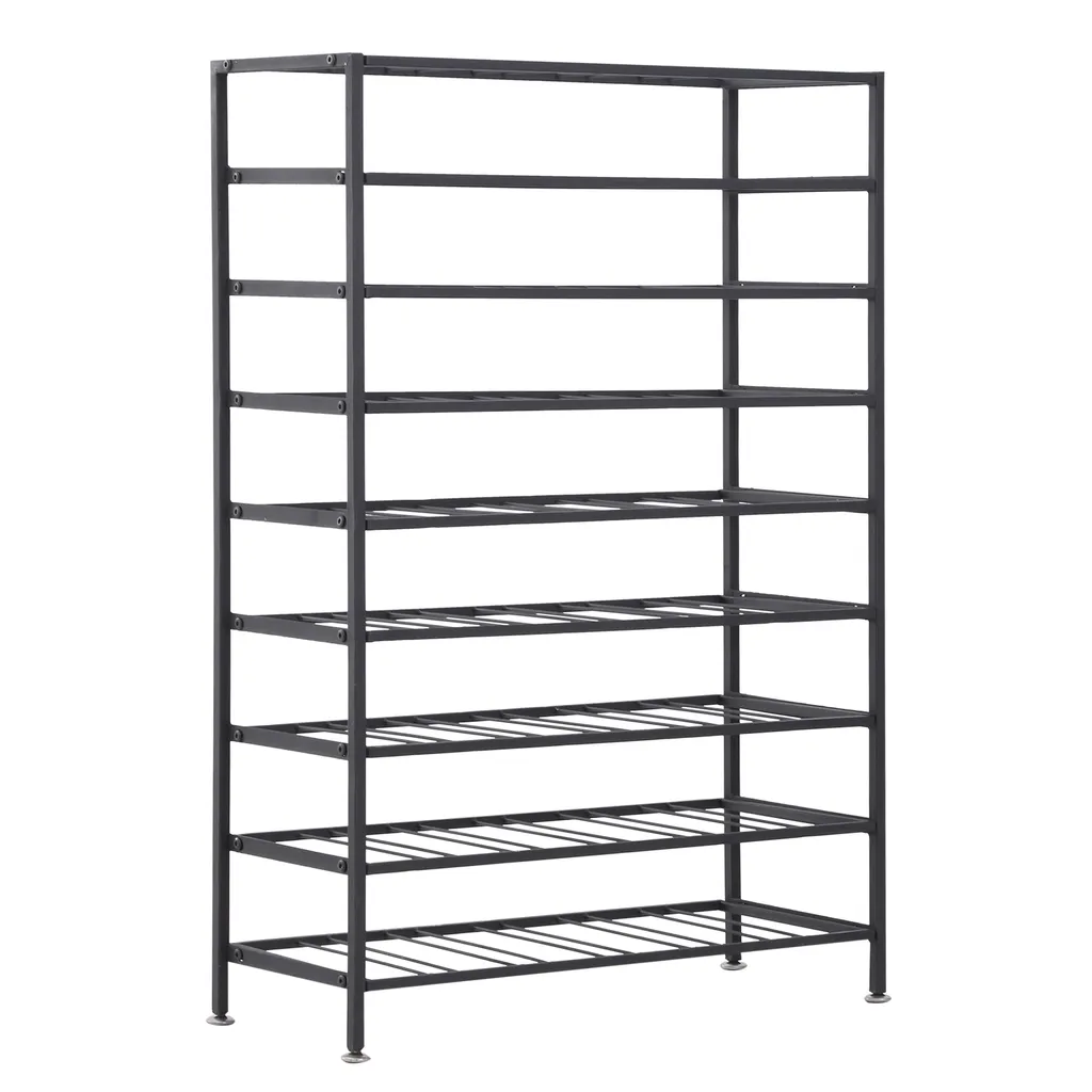 Casier à Bouteilles de Vin 54 Emplacements en Acier Noir - Rack 91 cm
