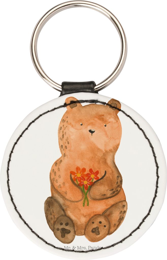 Mr. & Mrs. Panda Anhänger Bär Dankbar - Weiß - Geschenk, Blumen, Schlüsselanhänger Bunt, Dankeschön, edel, Danke, Modern, Taschenanhänger, T...