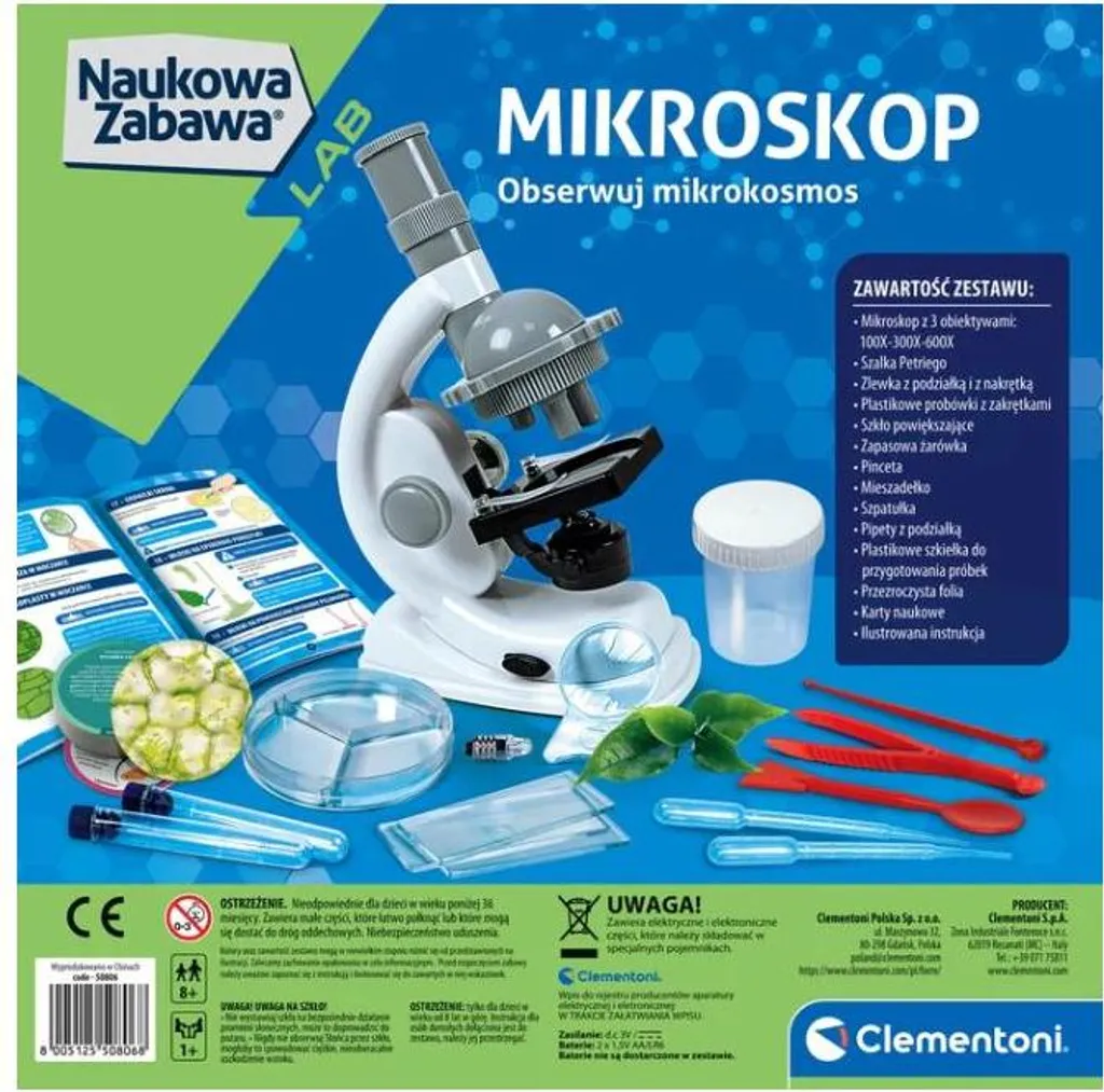 Microscope Éducatif pour Enfant Clementoni Kit de Sciences et Jeux - 9