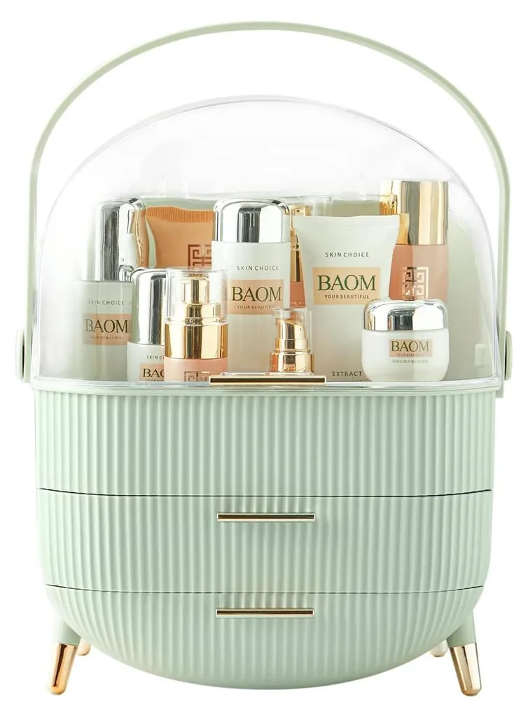Organisateur cosmétiques avec vitrine de présentation pour salle de bain