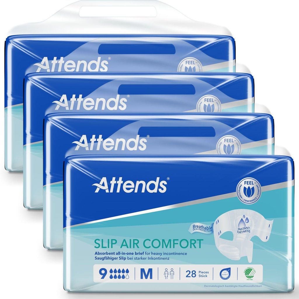 Attends Slip Air Comfort 9 M Inkontinenzslips (112 Stück) Produktbild 
