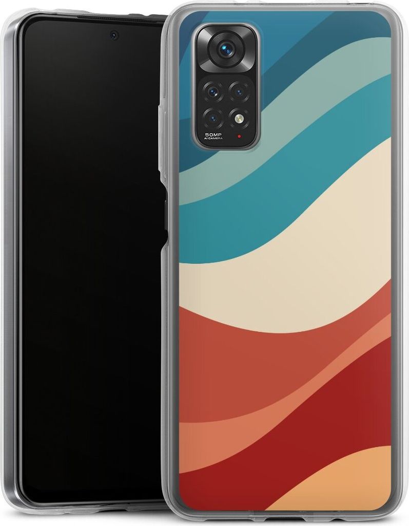 DeinDesign Handyhülle für Xiaomi Redmi Note 11 4G Silikon Hülle Case Smartphone Schutzhülle Farbe Farbverlauf Welle