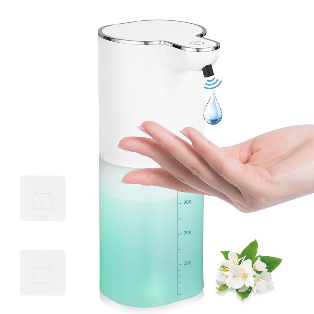 Automatischer Seifenspender zur Wandmontage, 400 ml, berührungsloser Seifenspender, 4 Stufen verstellbar, mit IR-Sensor, IPX5 wasserdicht