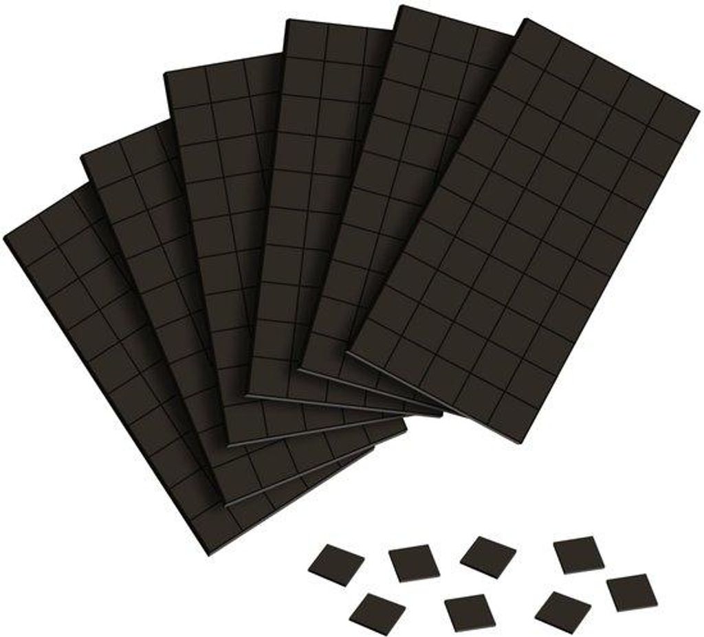 Selbstklebende Magnete - Starke Gummi Magnete - 10 x 10 mm - 300 Stück
