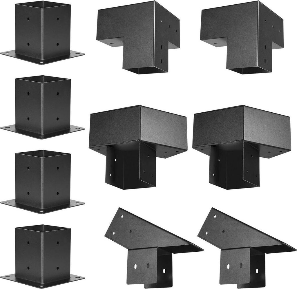 4x4-Zoll-Pergola-Halterungsset Innen 3,5x3,5 3- und 4-Wege-Halterungen für Pavillons